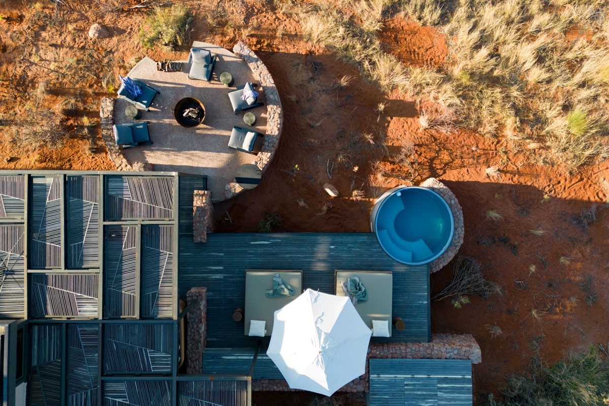 Tswalu Loapi Tented Camp Aerial View