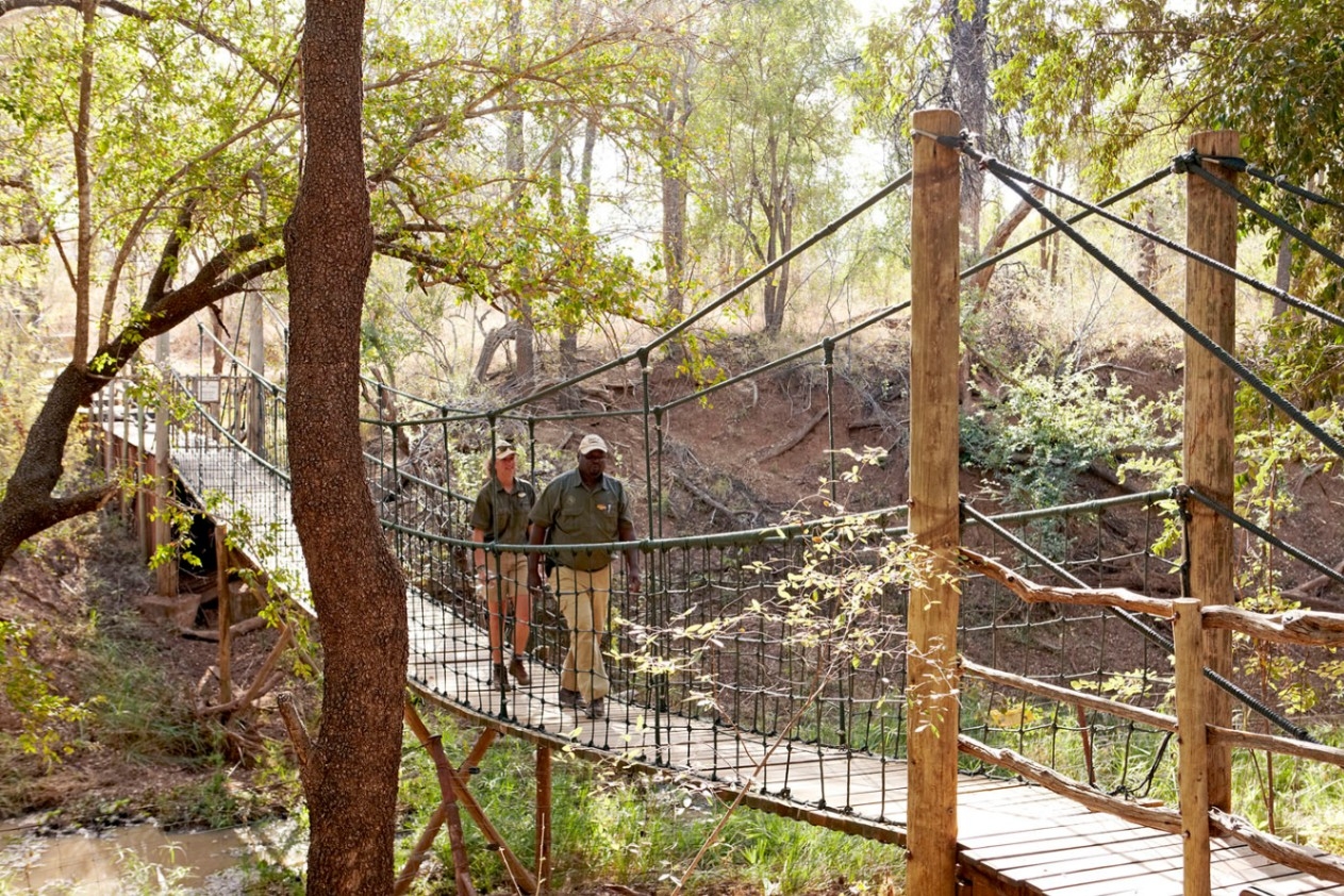 Jaci's Safari Lodge Swing Bridge